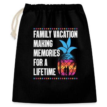 Family Vacation Making Memories Lifetime - Gift Bag 40 x 50 cm - black - Front