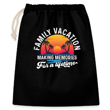 Vacances en famille Faire des souvenirs ensemble - Sac cadeau 40 x 50 cm - noir - Devant