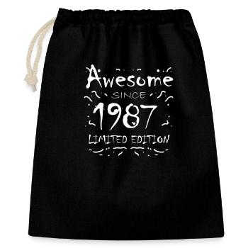 1987 - Jahrgang 1987 - Fantastisch seit 1987 - Geschenkbeutel aus Baumwolle (40 x 50 cm) - Schwarz - Vorne