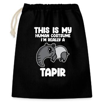tapire tapire - Geschenkbeutel aus Baumwolle (40 x 50 cm) - Schwarz - Vorne