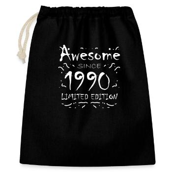 1990 - Born 1990 - Gift Bag 40 x 50 cm - black - Front