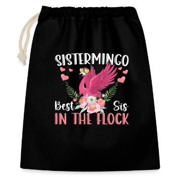 Best Sis In The Flock Sistermingo - Geschenkbeutel aus Baumwolle (40 x 50 cm) - Schwarz - Vorne