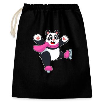 Panda patins à glace - Sac cadeau 40 x 50 cm - noir - Devant