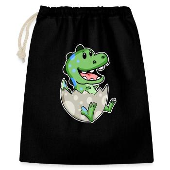 Motif Dino d’œuf de dinosaure - Sac cadeau 40 x 50 cm - noir - Devant