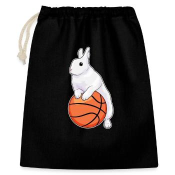Rabbit Basketball Player Basketball - Gift Bag 40 x 50 cm - black - Front