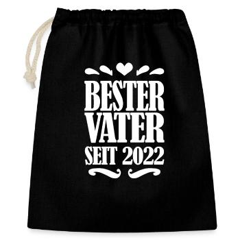 Bester Vater seit 2022 - Geschenkbeutel aus Baumwolle (40 x 50 cm) - Schwarz - Vorne