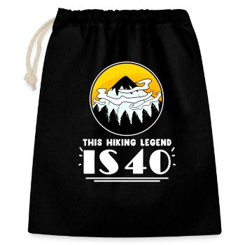 Hiking 40th birthday Hiker 40 years old - Gift Bag 40 x 50 cm - black - Front