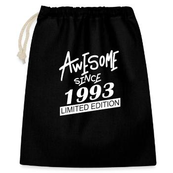 1993 - Né en 1993 - Sac cadeau 40 x 50 cm - noir - Devant