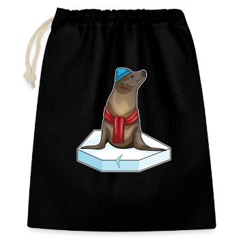Plie de glace de phoque - Sac cadeau 40 x 50 cm - noir - Devant