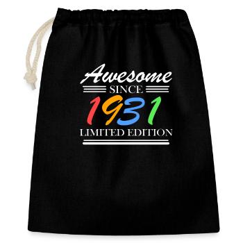 1931 - Born 1931 - Fantastic since 1931 - Gift Bag 40 x 50 cm - black - Front