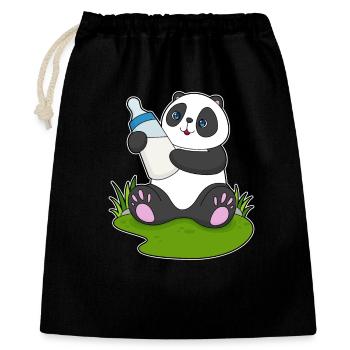Panda Baby Bottle Milk - Gift Bag 40 x 50 cm - black - Front