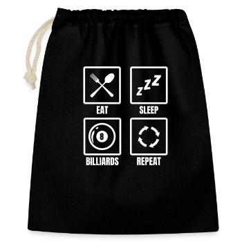 Eat Sleep Billiards Repeat - Gift Bag 40 x 50 cm - black - Front