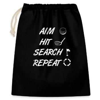 Aim Beat Search Repeat Golf - Gift Bag 40 x 50 cm - black - Front