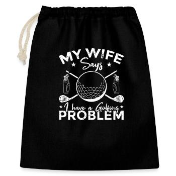 Golf Problems - Gift Bag 40 x 50 cm - black - Front