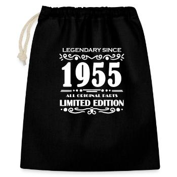 1955 - Born 1955 - Built in 1955 - Gift Bag 40 x 50 cm - black - Front