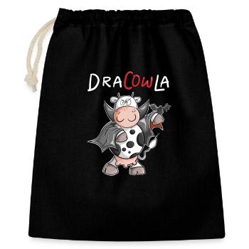 DraCOWla Drakula Kuh Halloween - Geschenkbeutel aus Baumwolle (40 x 50 cm) - Schwarz - Vorne