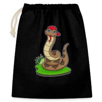 Snake Cap - Gift Bag 40 x 50 cm - black - Front