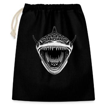 Great shark with open mouth - Gift Bag 40 x 50 cm - black - Front