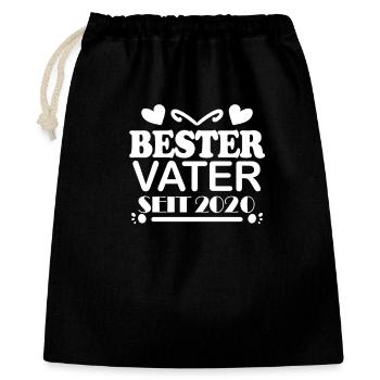 Bester Vater seit 2020 - Geschenkbeutel aus Baumwolle (40 x 50 cm) - Schwarz - Vorne
