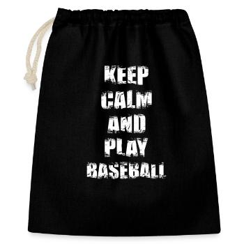 Lustiger Baseball Spruch - Geschenkbeutel aus Baumwolle (40 x 50 cm) - Schwarz - Vorne