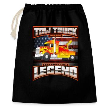 CONDUCTEUR DE DÉPANNEUSE ÉTATS-UNIS - Sac cadeau 40 x 50 cm - noir - Devant