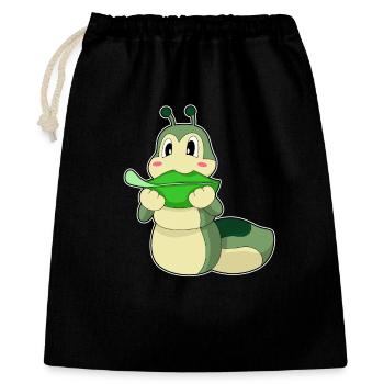 Feuille de nourriture de chenille - Sac cadeau 40 x 50 cm - noir - Devant