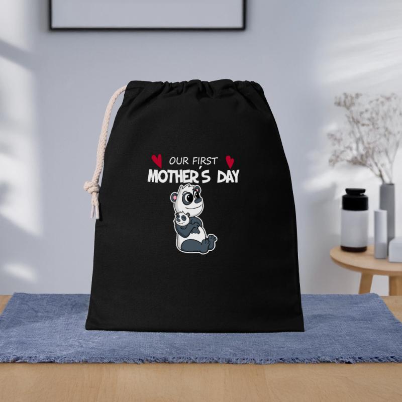 Muttertag - erster Muttertag Geschenk Geschenkbeutel aus Baumwolle (40 x 50 cm)