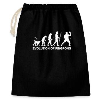 Ping Pong Evolution - Geschenkbeutel aus Baumwolle (40 x 50 cm) - Schwarz - Vorne