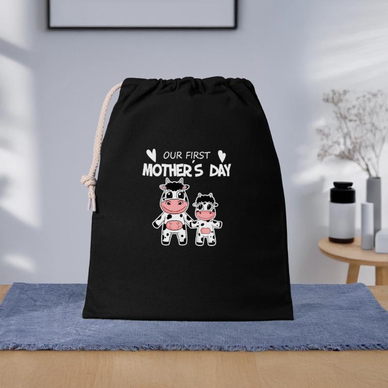 Muttertag - erster Muttertag Geschenk Geschenkbeutel aus Baumwolle (40 x 50 cm)