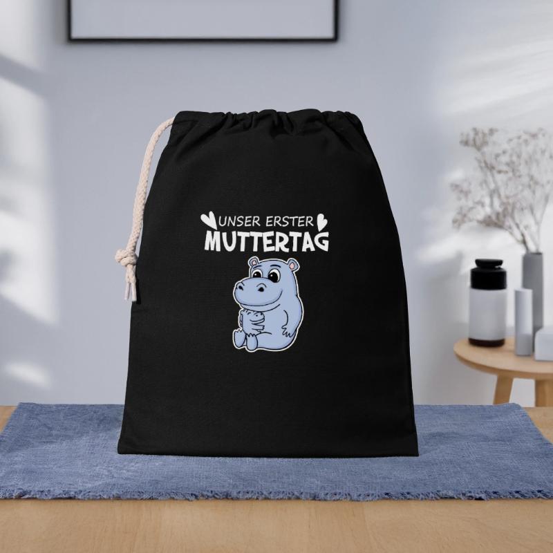 Muttertag - erster Muttertag Geschenk Geschenkbeutel aus Baumwolle (40 x 50 cm)