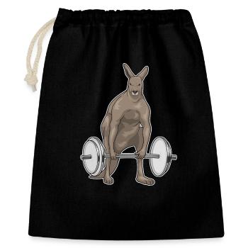 Kangaroo Bodybuilder Barbell Bodybuilding - Gift Bag 40 x 50 cm - black - Front