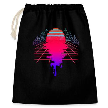 Vaporwave Sunset New Wave Art - Gift Bag 40 x 50 cm - black - Front