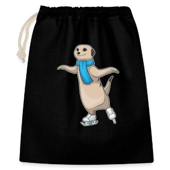 Suricates patins à glace - Sac cadeau 40 x 50 cm - noir - Devant
