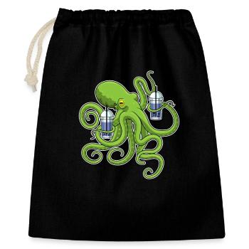 Octopus Bubble Tea - Gift Bag 40 x 50 cm - black - Front