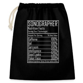 Ultraschall Tech Sonographer Radiologie Ernährung - Geschenkbeutel aus Baumwolle (40 x 50 cm) - Schwarz - Vorne