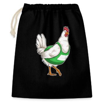 Poulet Jogger Jogging Sports - Sac cadeau 40 x 50 cm - noir - Devant