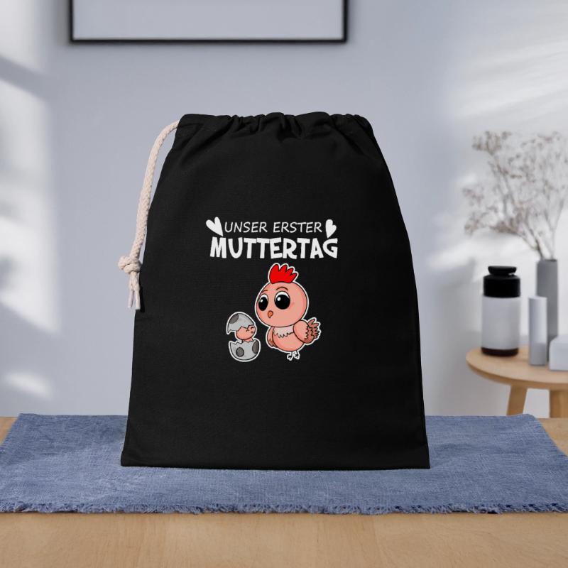 Muttertag - erster Muttertag Geschenk Geschenkbeutel aus Baumwolle (40 x 50 cm)