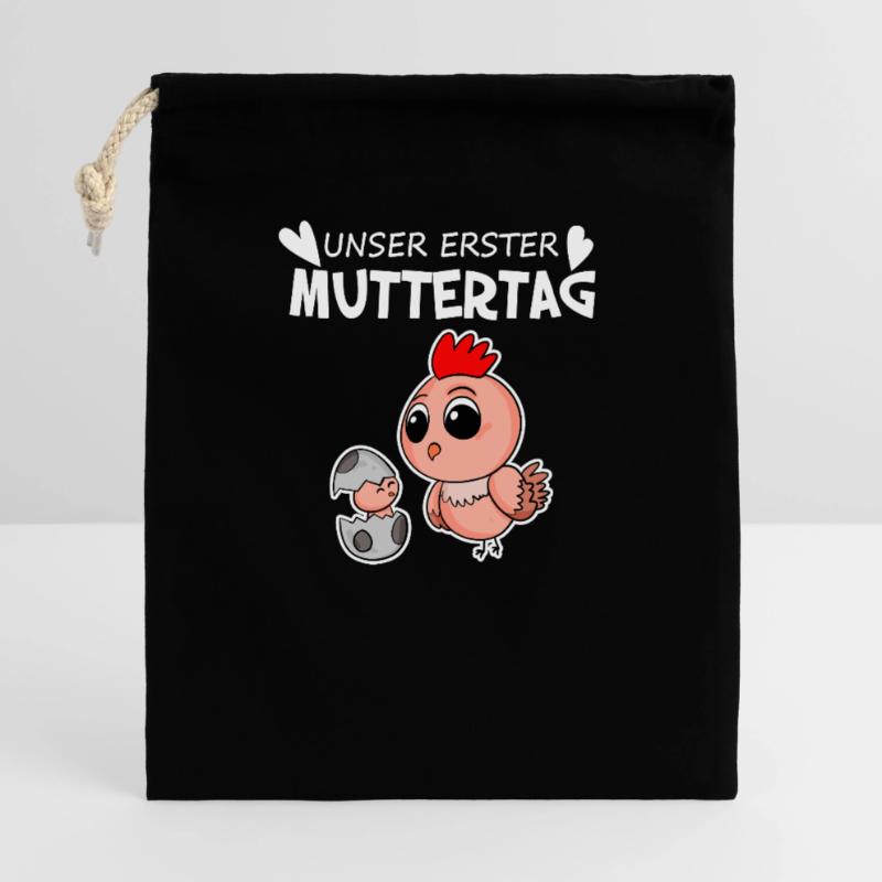 Muttertag - erster Muttertag Geschenk Geschenkbeutel aus Baumwolle (40 x 50 cm)