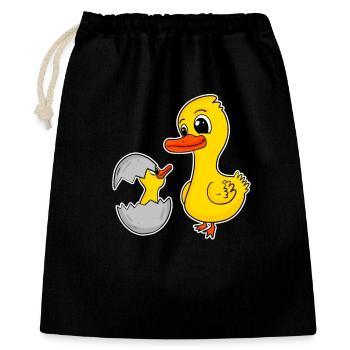 Famille de canards - Canard avec bébé - Sac cadeau 40 x 50 cm - noir - Devant