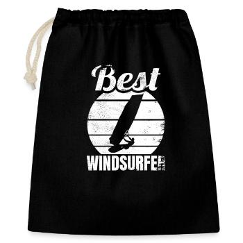 Best Windsurfer - Gift Bag 40 x 50 cm - black - Front