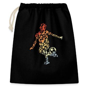 Croquis d’un joueur de football - Sac cadeau 40 x 50 cm - noir - Devant