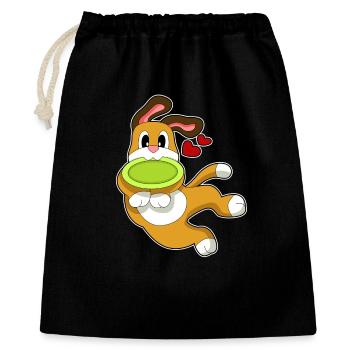 Frisbee pour chien - Sac cadeau 40 x 50 cm - noir - Devant