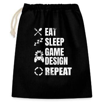 Game Designer Routine - Geschenkbeutel aus Baumwolle (40 x 50 cm) - Schwarz - Vorne