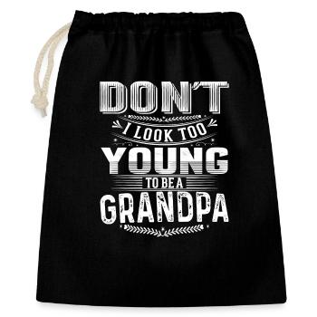Ne j’ai pas l’air trop jeune pour être un cadeau amusant de grand-père - Sac cadeau 40 x 50 cm - noir - Devant