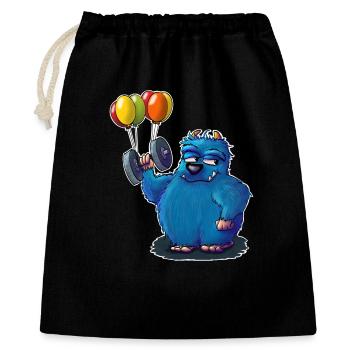 The little fitness monster - Gift Bag 40 x 50 cm - black - Front