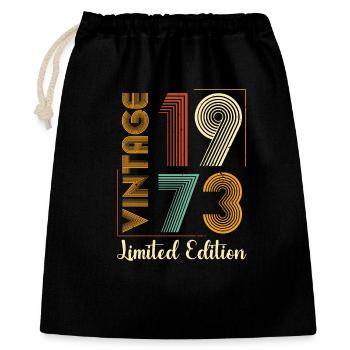 Conception de chiffres rétro orange et vert - Sac cadeau 40 x 50 cm - noir - Devant