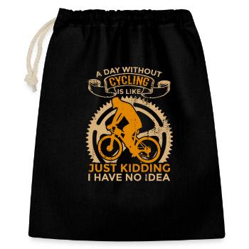 Citation cycliste - Sac cadeau 40 x 50 cm - noir - Devant