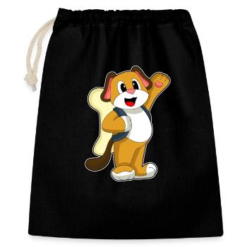 École de sac à dos Étudiant Chien - Sac cadeau 40 x 50 cm - noir - Devant