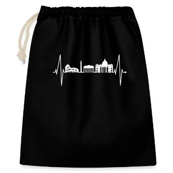 Rom Kolosseum Herzschlag Roma Skyline Rome Italien - Geschenkbeutel aus Baumwolle (40 x 50 cm) - Schwarz - Vorne