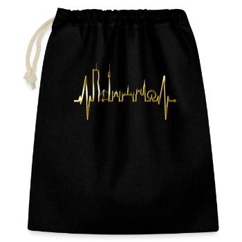 Vienne Skyline Heartbeat Autriche Love Vienne - Sac cadeau 40 x 50 cm - noir - Devant